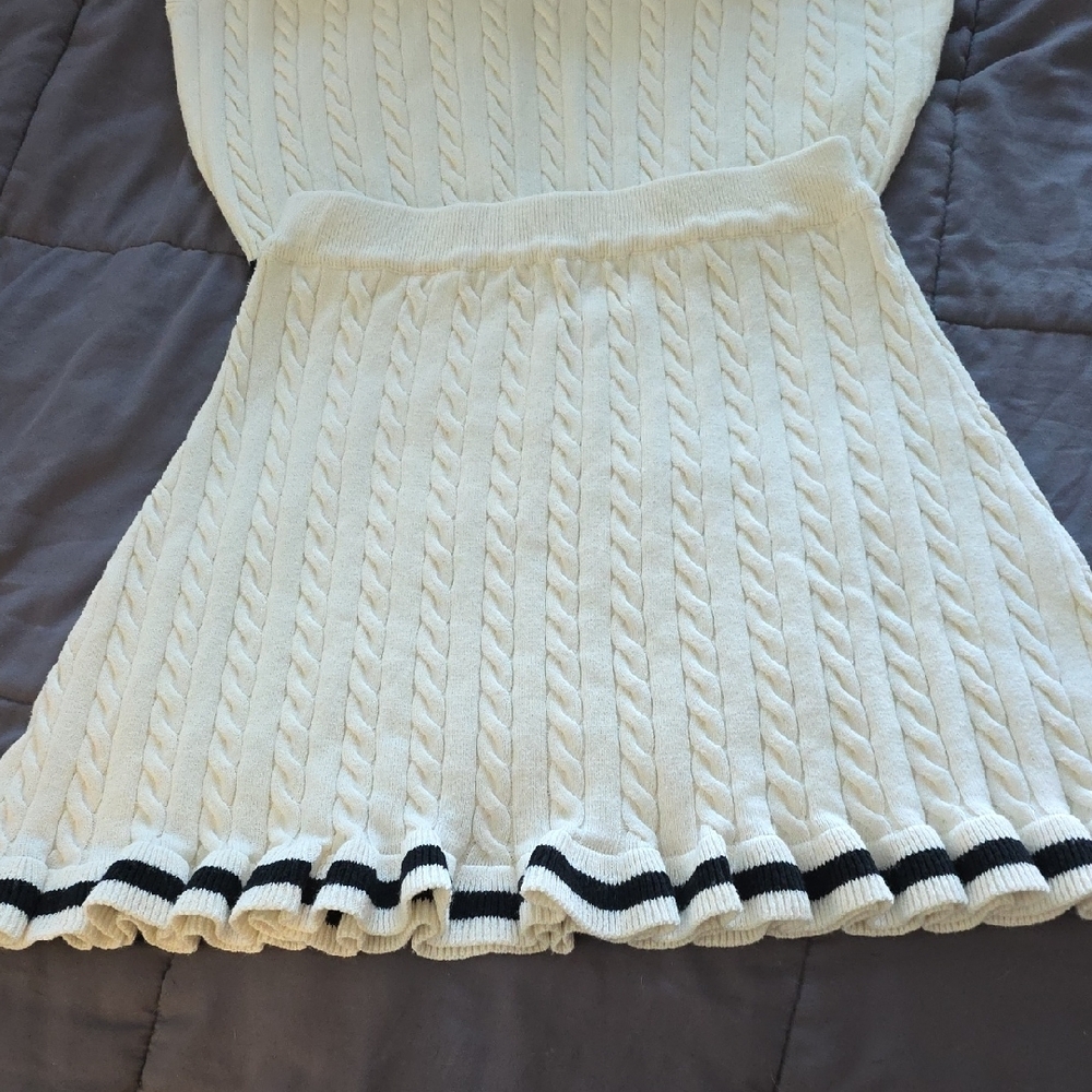 Willow & Wind Cream Mini Skirt & Vest Combo - Picture 3 of 4